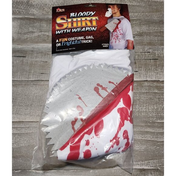 Loftus International Other - Loftus International Bloody Shirt with Buzz Saw Shirt Costume Gag Halloween